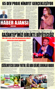 Gaziantep Haber Ajansı Bülteni Pazartesi 03.02.2024 e gazete