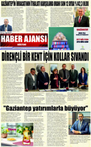 Gaziantep Haber Ajansı Bülteni Salı 04.02.2024 e gazete