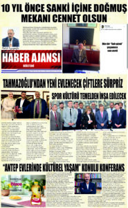 Gaziantep Haber Ajansı Bülteni Çarşamba 30.04.2025 e gazete