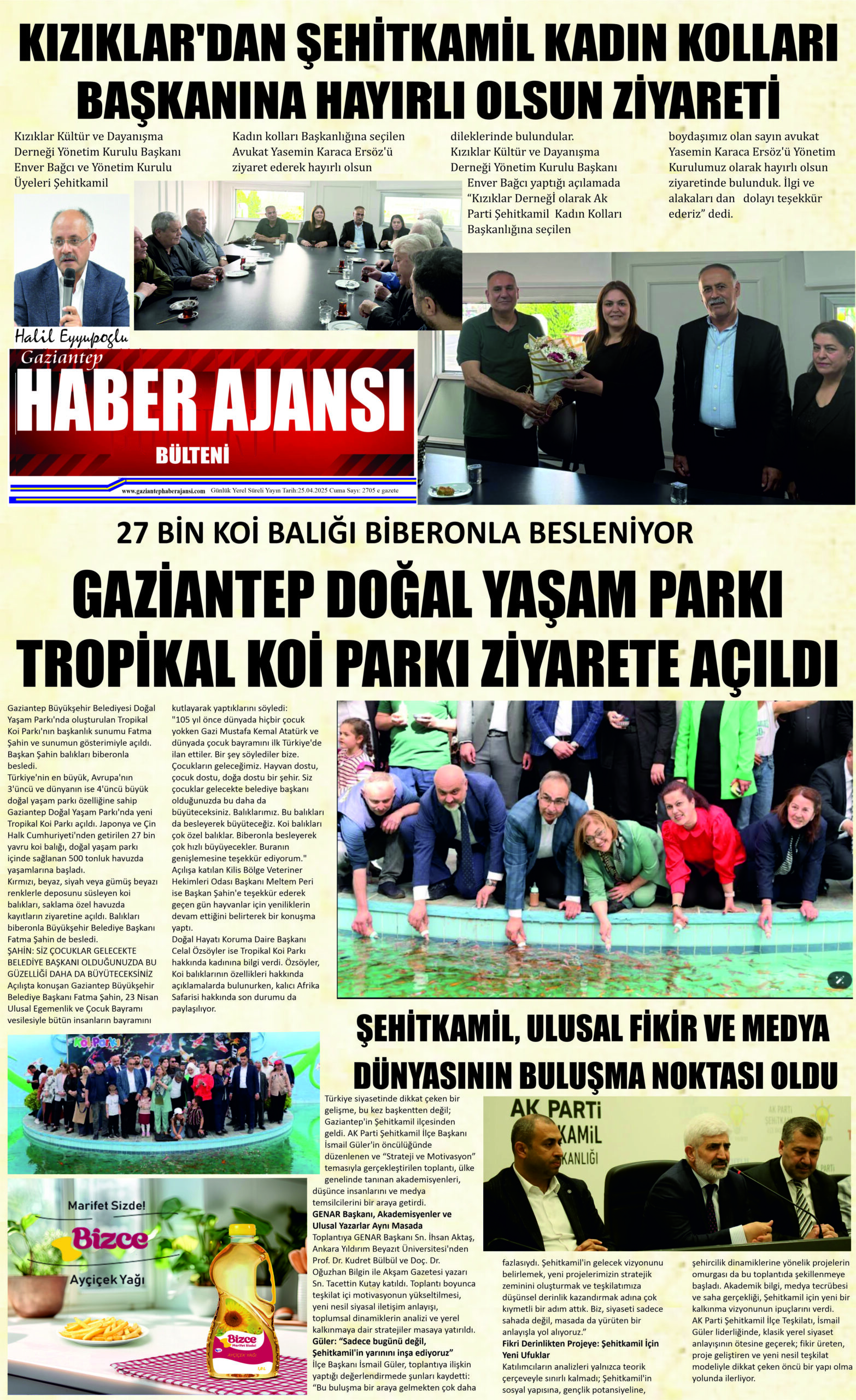 Gaziantep Haber Ajansı Bülteni Perşembe 25.04.2025 e gazete