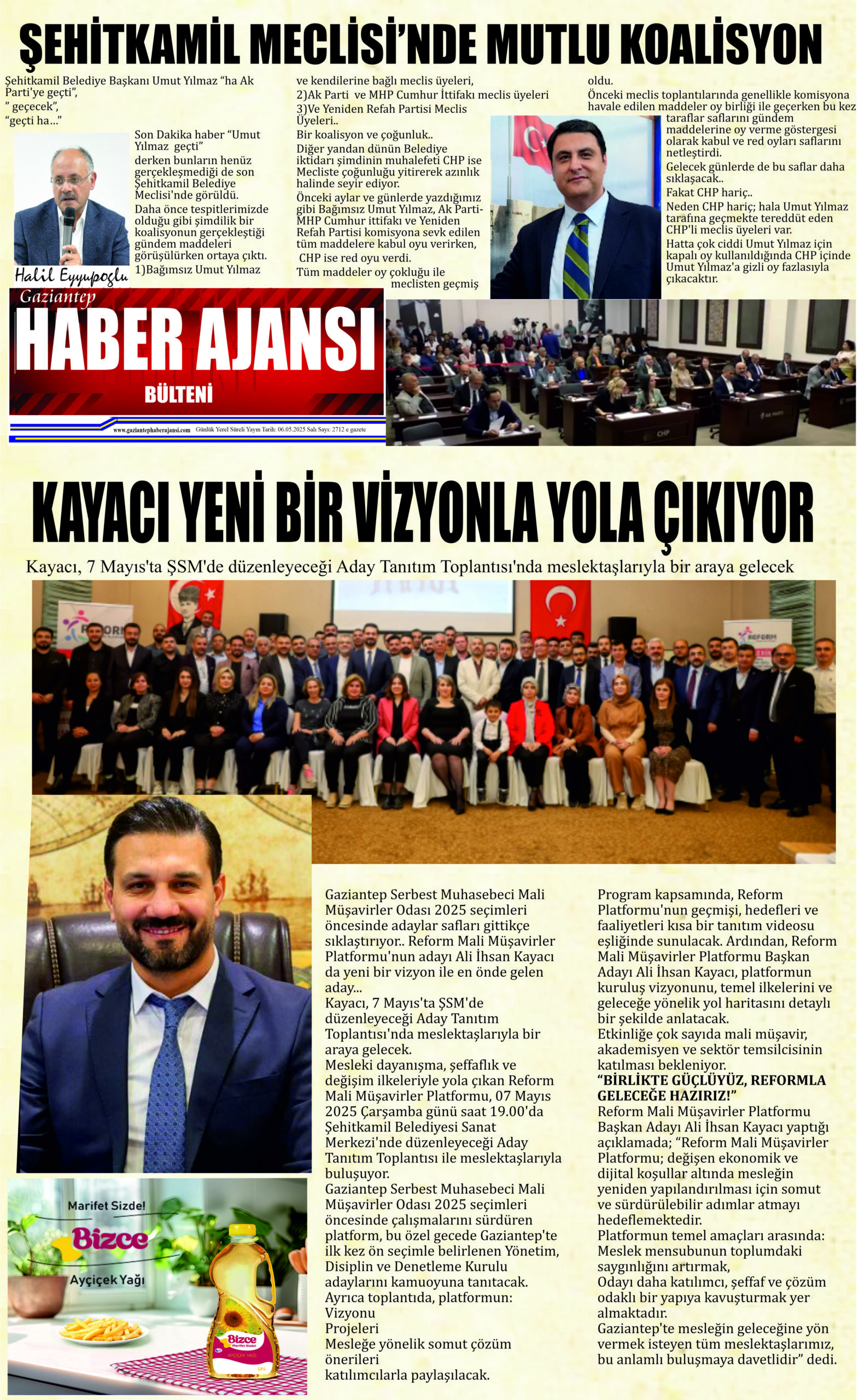 Gaziantep Haber Ajansı Bülteni Salı 06.05.2025 e gazete