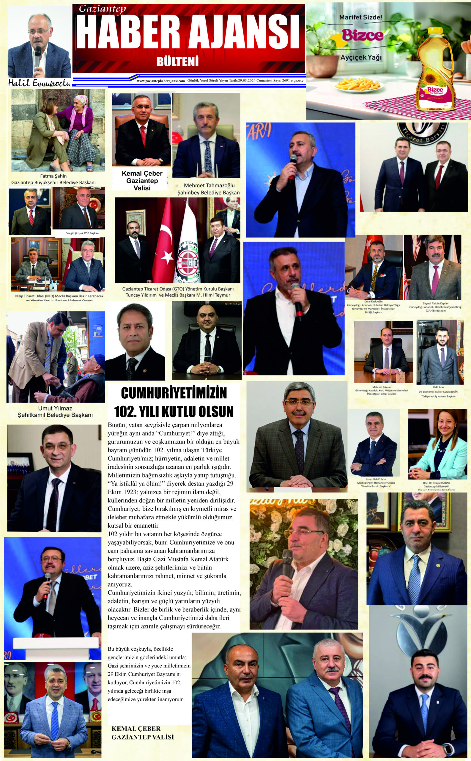 CUMHURİYETİMİZİN 102. YILI KUTLU OLSUN