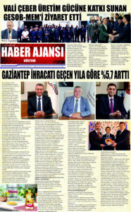 Gaziantep Haber Ajansı Bülteni Cuma 03.10.2025 e gazete