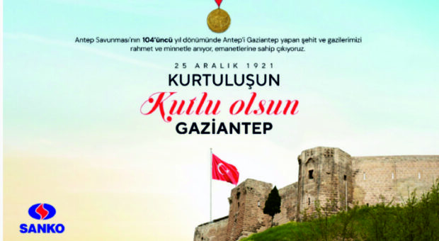 SANKO 25 ARALIK GAZİANTEP KURTULUŞU İLANI
