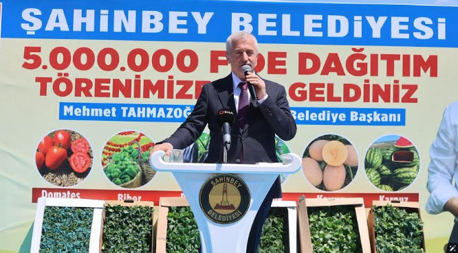ŞAHİNBEY BELEDİYESİ’NDEN ÇİFTÇİLERE 53 MİLYON FİDE (Video HABER)