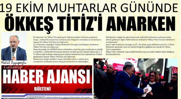 ÖKKEŞ TİTİZ’İ ANARKEN(Köşe Yazısı)